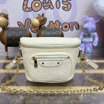 LV M83275 Louis Vuitton Mini Bumbag Monogram Empreinte Krémový