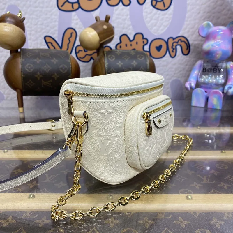 LV M83275 Louis Vuitton Mini Bumbag Monogram Empreinte Krémový
