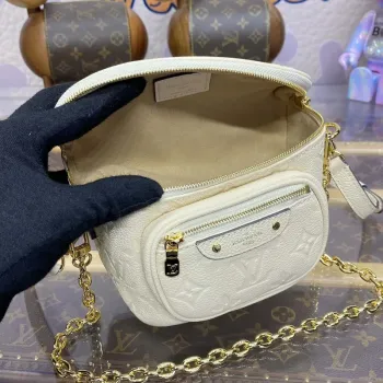 LV M83275 Louis Vuitton Mini Bumbag Monogram Empreinte Krémový