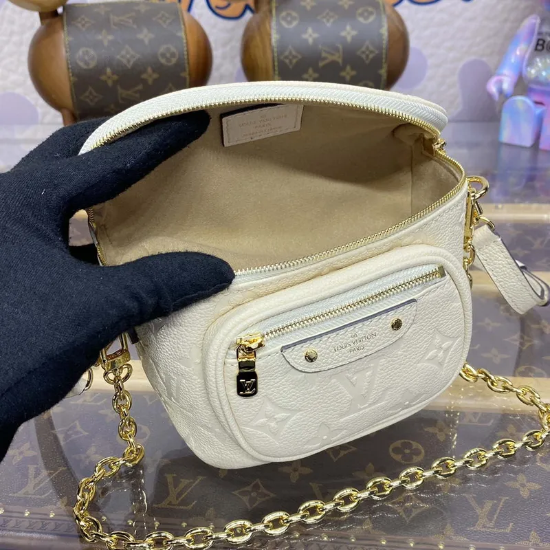 LV M83275 Louis Vuitton Mini Bumbag Monogram Empreinte Krémový