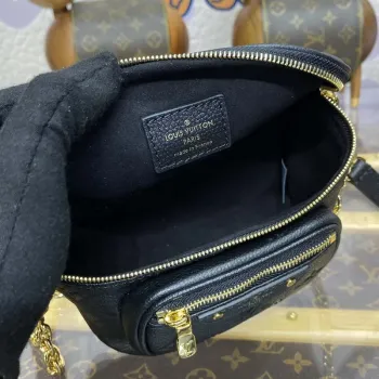 LV M46917 Louis Vuitton Mini Bumbag Monogram Empreinte Černá
