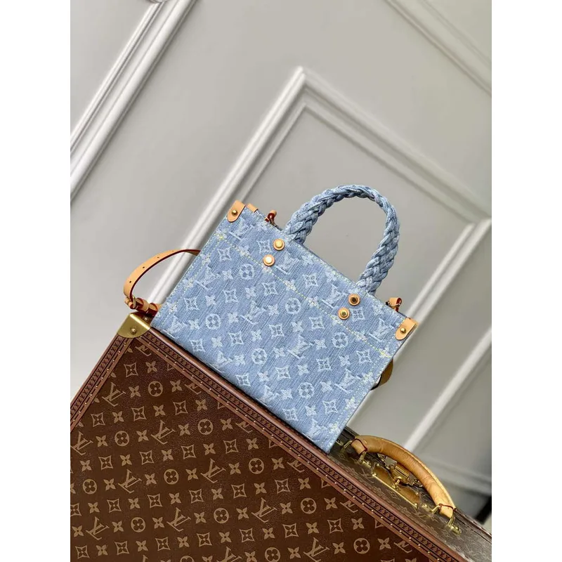 LV M24897 Louis Vuitton Let Go PM Taška Nebeská Modrá Monogram denim