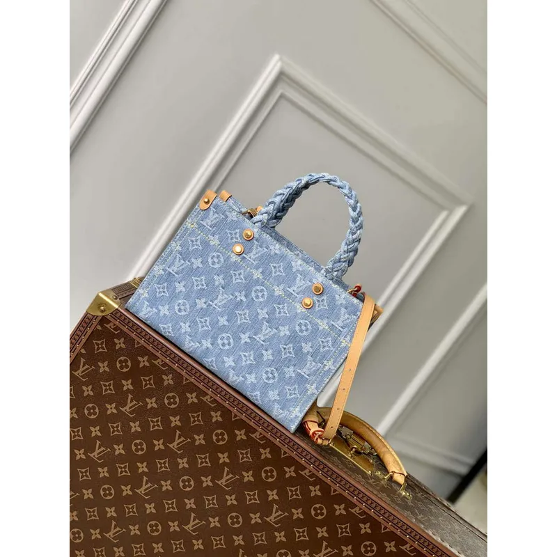 LV M24897 Louis Vuitton Let Go PM Taška Nebeská Modrá Monogram denim