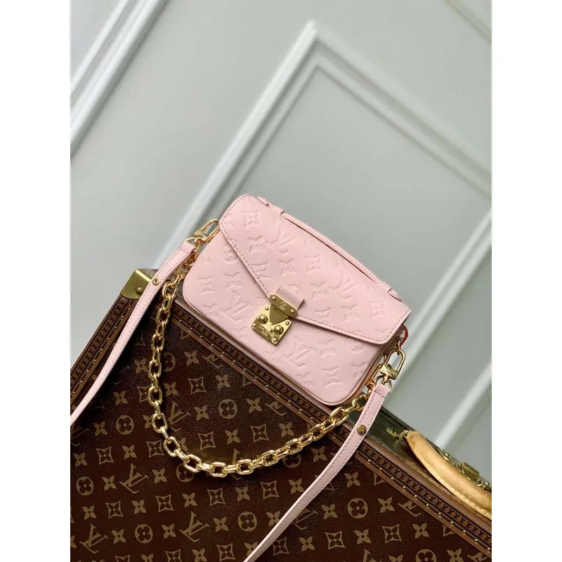 LV M47045 Louis Vuitton Pochette Métis East West Kabelka Opal Pink