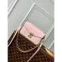LV M47045 Louis Vuitton Pochette Métis East West Kabelka Opal Pink