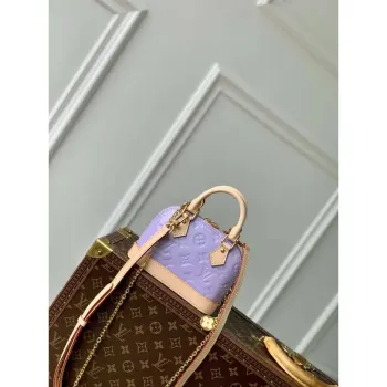 LV M82974 Louis Vuitton Nano Alma Kabelka Lesklá Levandulová