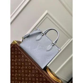 LV M46840 Louis Vuitton OnTheGo PM Kabelka Modrá hodina