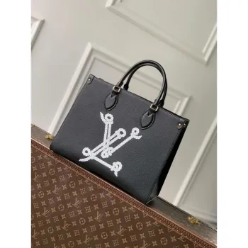 LV M24834 Louis Vuitton OnTheGo MM Taška Černá