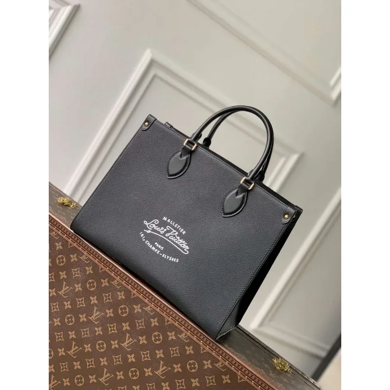 LV M24834 Louis Vuitton OnTheGo MM Taška Černá