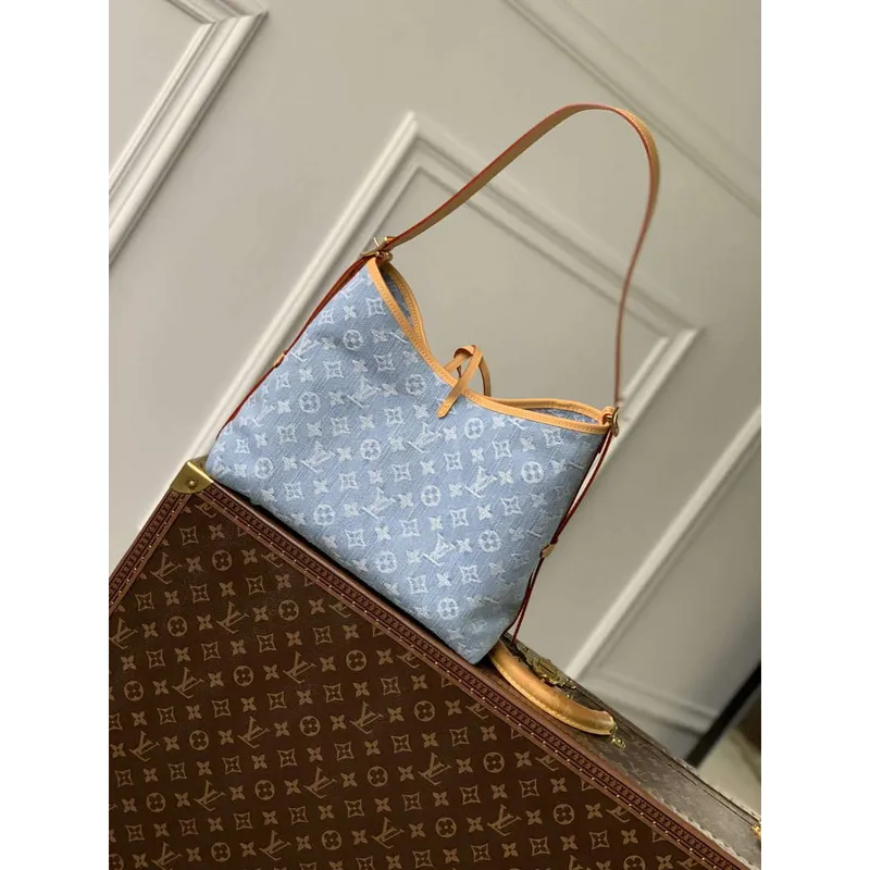 LV M11462 Louis Vuitton CarryAll PM Taška Světle Modrý Denim