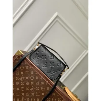 LV M83566 Louis Vuitton Nano Diane Taška Empreinte kůže Černá