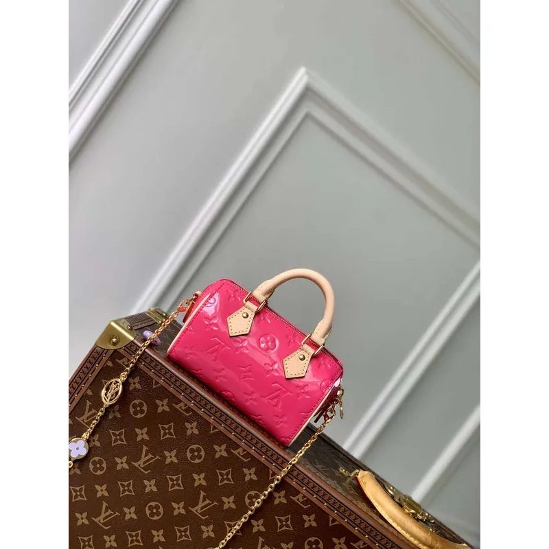 LV M83273 Louis Vuitton Nano Speedy Bag Neon Pink