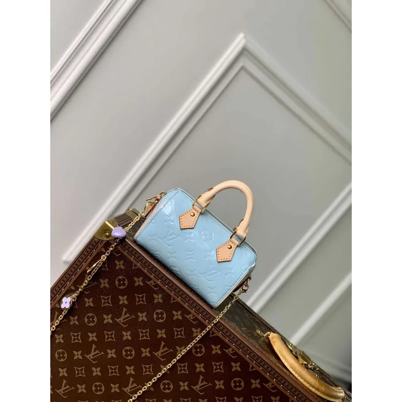 LV M83000 Louis Vuitton Nano Speedy Taška Světle Modrá