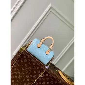 LV M83000 Louis Vuitton Nano Speedy Taška Světle Modrá