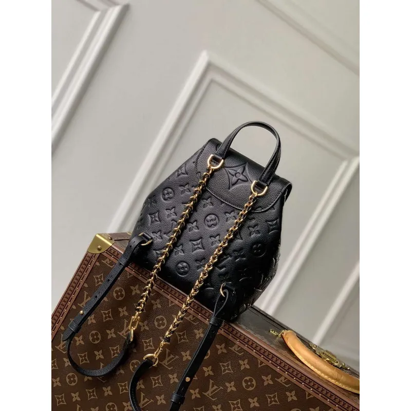 LV M47072 Louis Vuitton Hrací Záložní Batoh Černý