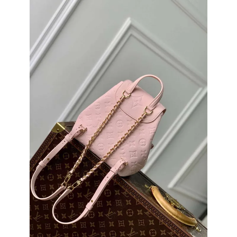 LV M47074 Louis Vuitton Hravý Záložní Batoh Taška Opálově Růžová