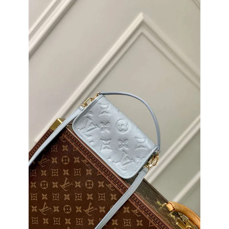 LV M83592 Louis Vuitton Nano Diane Taška Monogram Empreinte kůže Olympe Blue