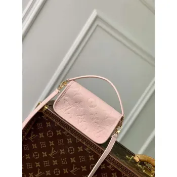 LV M83566 Louis Vuitton Nano Diane Taška Monogram Empreinte kůže Opale Růžová