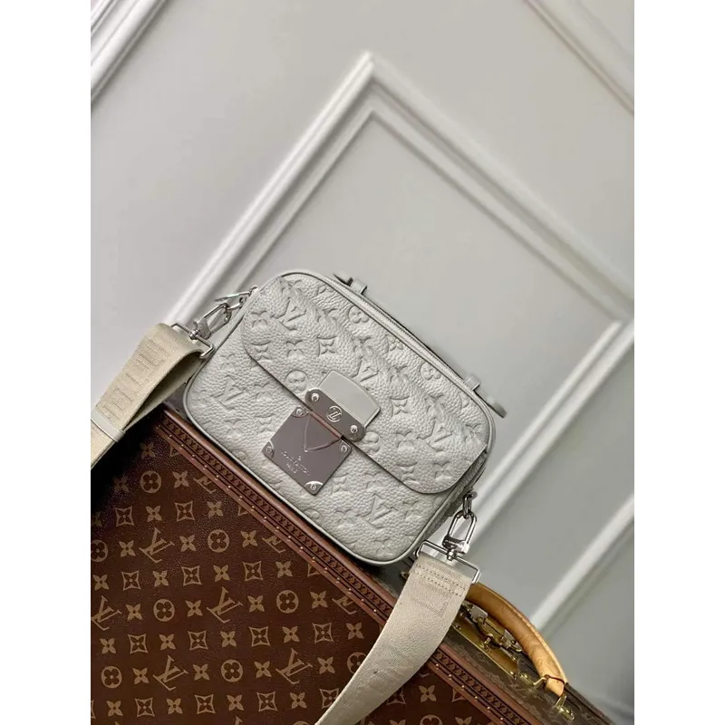 LV M23152 Louis Vuitton S Lock Messenger City Bag Minerální Šedá