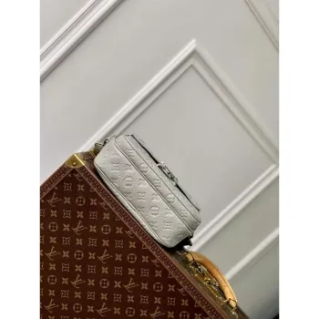 LV M23152 Louis Vuitton S Lock Messenger City Bag Minerální Šedá