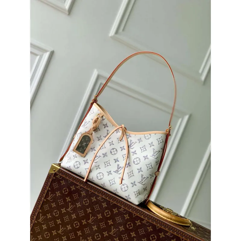 LV M24707 Louis Vuitton CarryAll PM Taška Multicolor Bílá