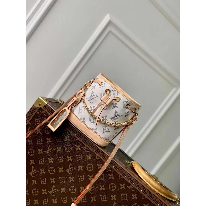 LV M83453 Louis Vuitton Nano Noé Taška Multicolor Bílá