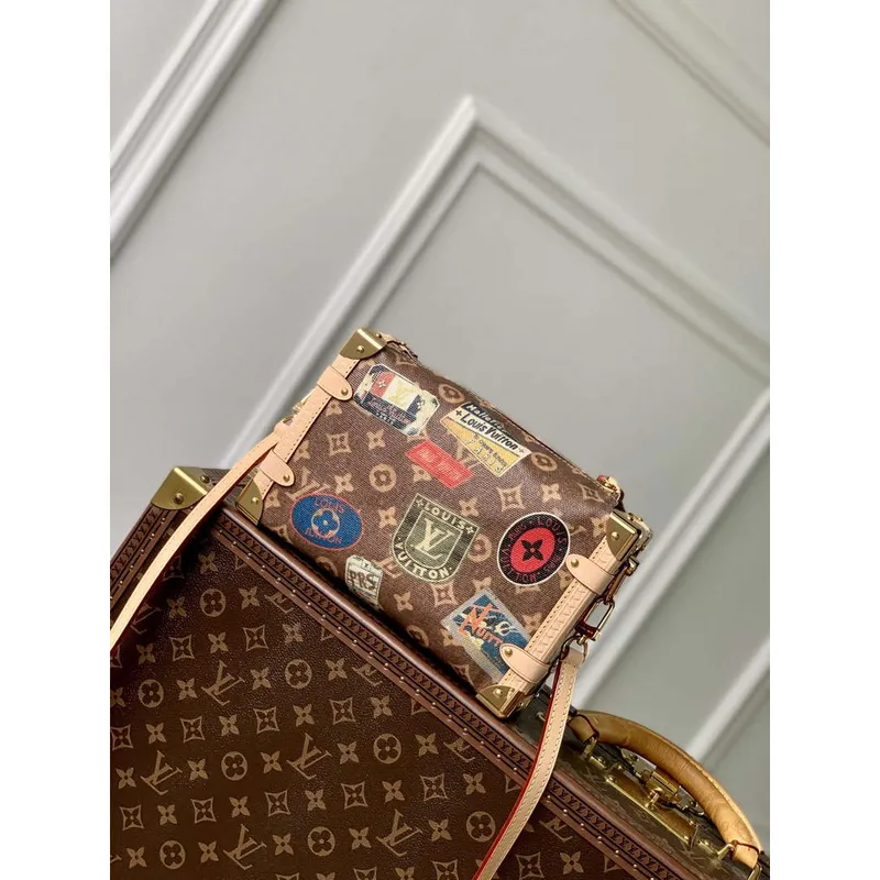 LV M47085 Louis Vuitton Boční kufr MM Jiná Monogram Kůže Kabelka