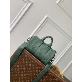 LV M24432 Louis Vuitton Keepall Bandoulière 25 Taška Lesní Zelená