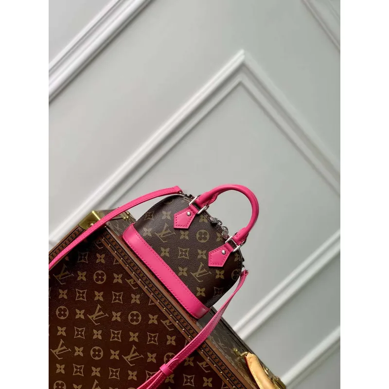 LV M82717 Louis Vuitton Nano Alma Taška Růžová Červená