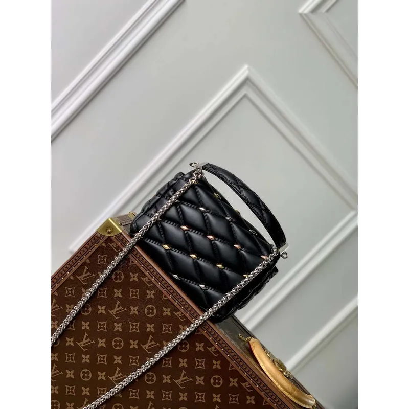 LV M24151 Louis Vuitton GO 14 MM Kabelka Černá