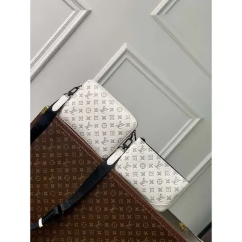 LV M24754 Louis Vuitton Trio Messenger Bag Bílá/Námořnická modrá