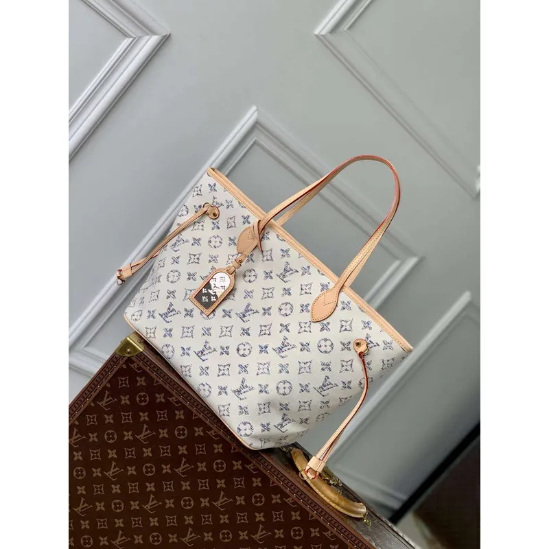 LV M24905 Taška Louis Vuitton Neverfull MM Multicolor Béžová