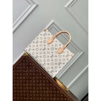 LV M24708 Louis Vuitton OnTheGo MM Taška Multicolor Béžová