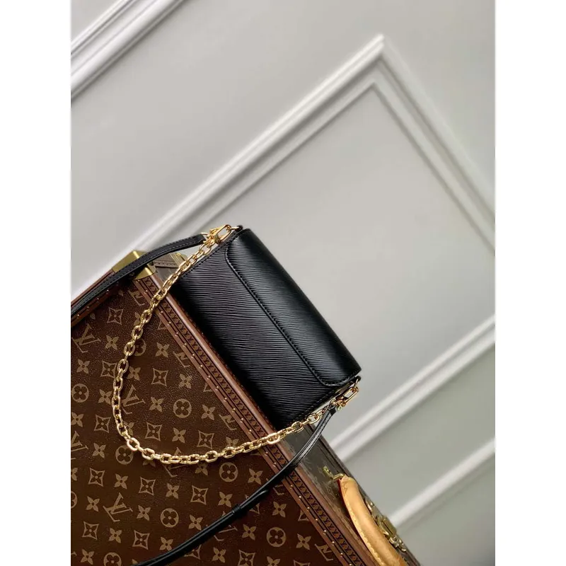 LV M83077 Louis Vuitton Twist West Pochette Epi kožená taška černá