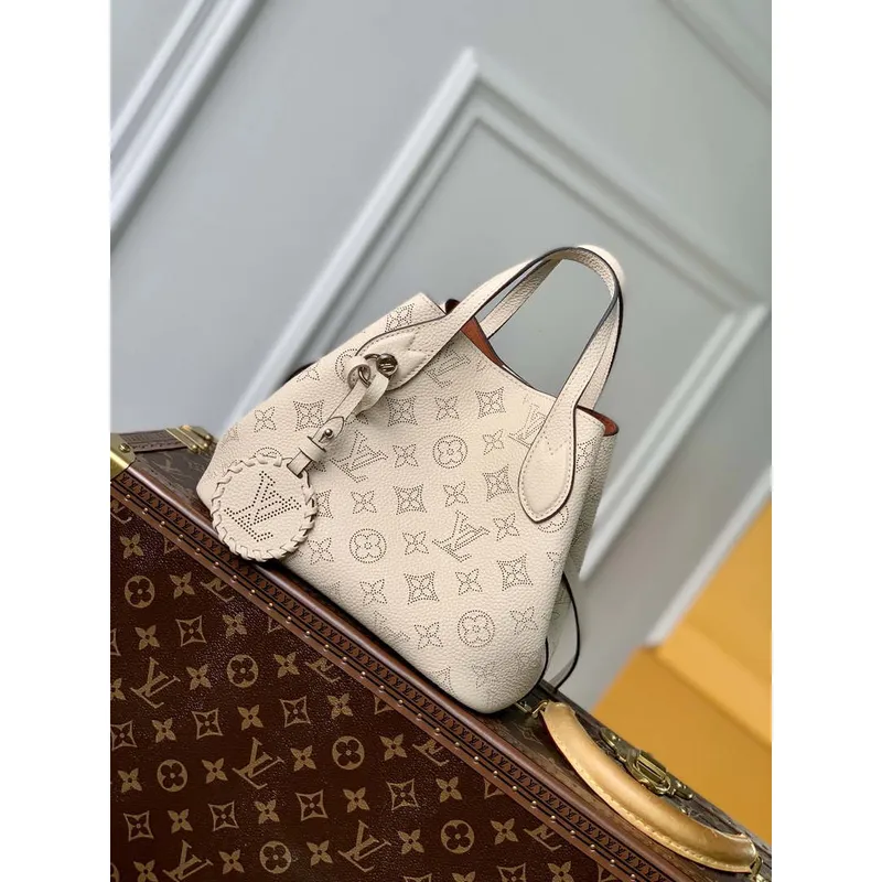 LV M21909 Louis Vuitton Blossom PM Mahina Tote Bag Béžová