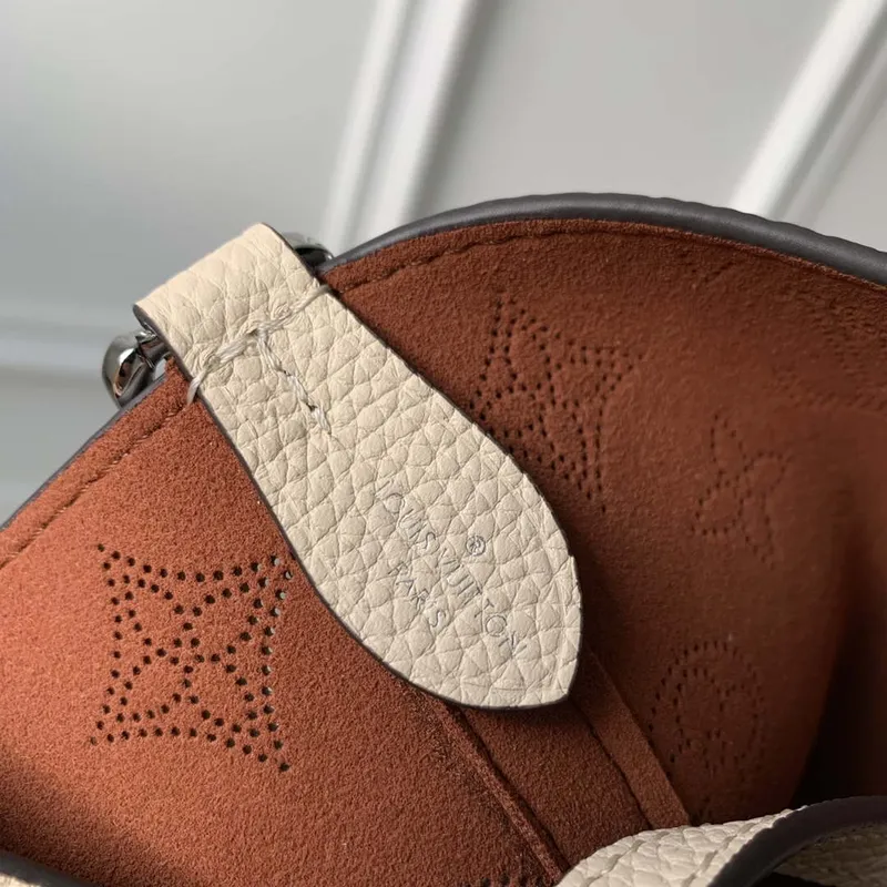 LV M21909 Louis Vuitton Blossom PM Mahina Tote Bag Béžová