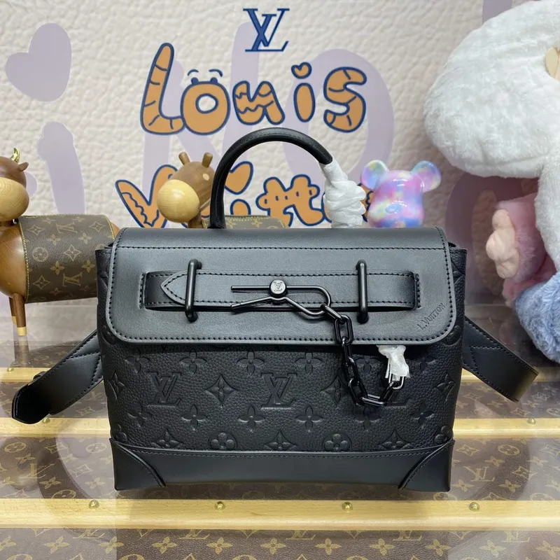LV M24436 Louis Vuitton Steamer PM Taška Černá