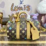 LV M24849 Louis Vuitton Keepall Bandoulière 25 Taška Čokoládová
