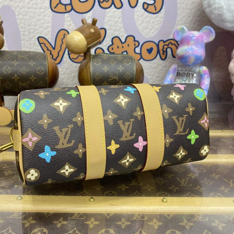LV M24849 Louis Vuitton Keepall Bandoulière 25 Taška Čokoládová
