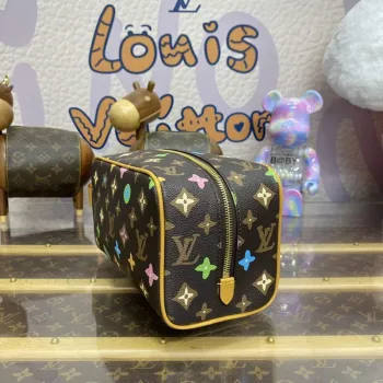 LV M47069 Louis Vuitton Locker Dopp Kit Čokoláda