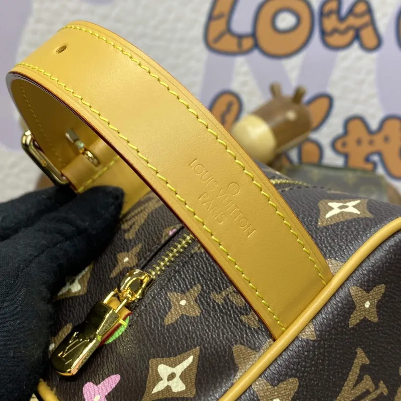 LV M47069 Louis Vuitton Locker Dopp Kit Čokoláda