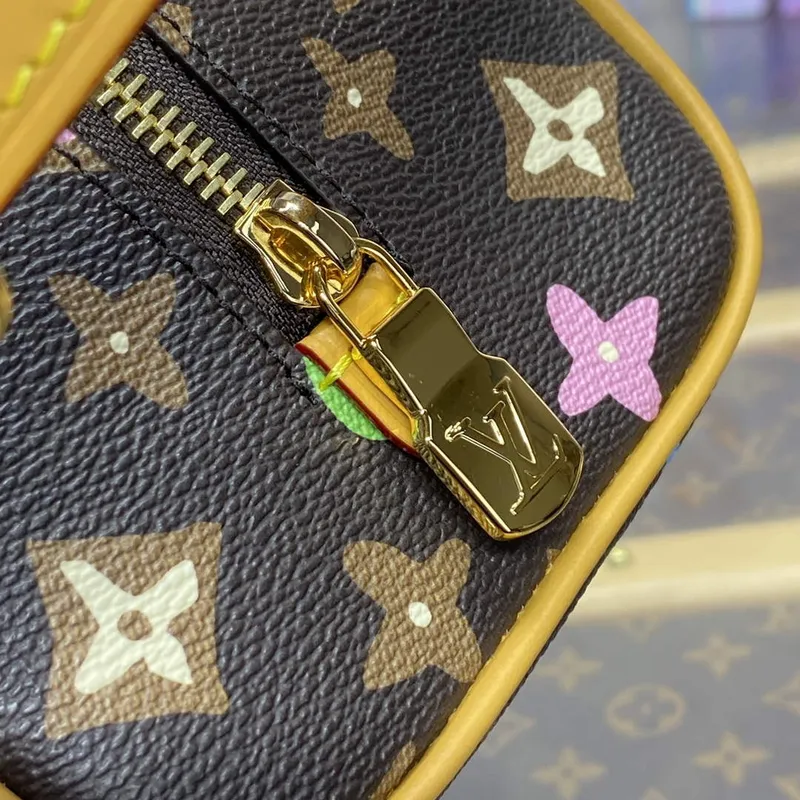 LV M47069 Louis Vuitton Locker Dopp Kit Čokoláda