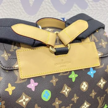 LV M25240 Louis Vuitton Christopher MM Batoh Čokoládový