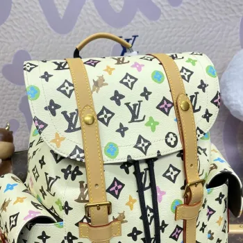 LV M25240 Louis Vuitton Christopher MM Batoh Vanilka
