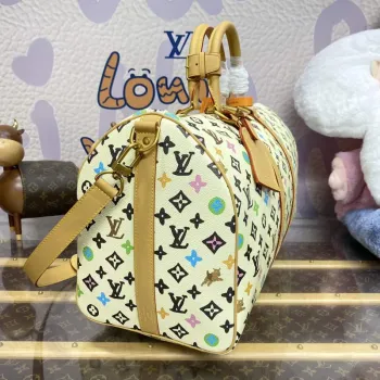 LV M25233 Louis Vuitton Keepall Bandoulière 45 Cestovní taška Vanilka