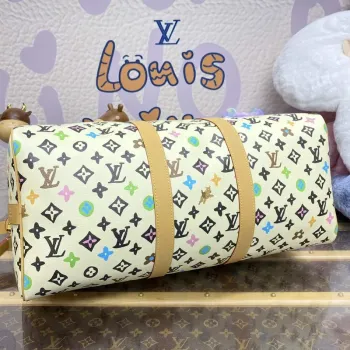 LV M25233 Louis Vuitton Keepall Bandoulière 45 Cestovní taška Vanilka