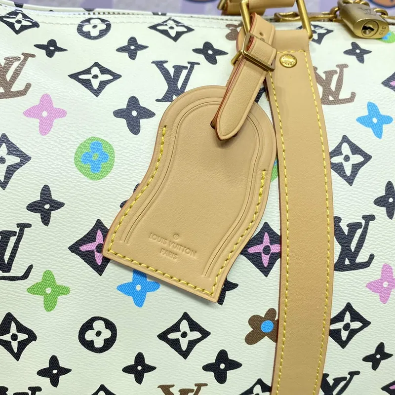 LV M25233 Louis Vuitton Keepall Bandoulière 45 Cestovní taška Vanilka