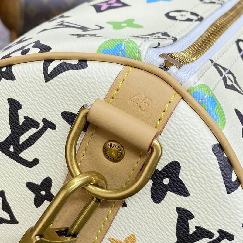 LV M25233 Louis Vuitton Keepall Bandoulière 45 Cestovní taška Vanilka