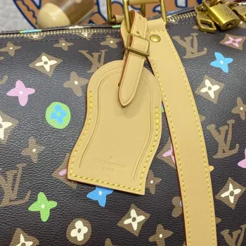 LV M24901 Louis Vuitton Keepall Bandoulière 50 Cestovní taška čokoládová
