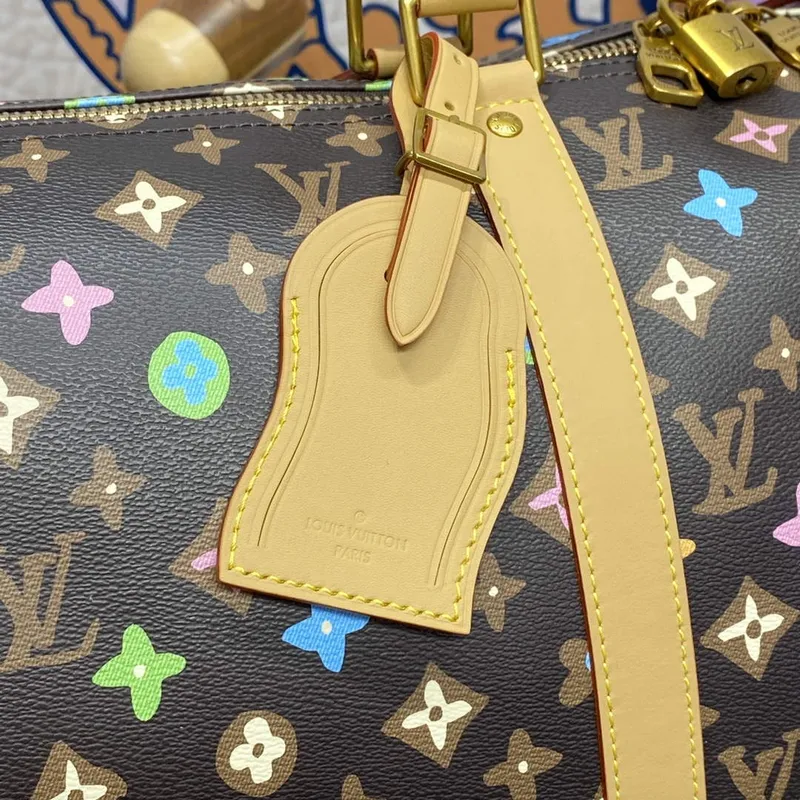 LV M24901 Louis Vuitton Keepall Bandoulière 50 Cestovní taška čokoládová